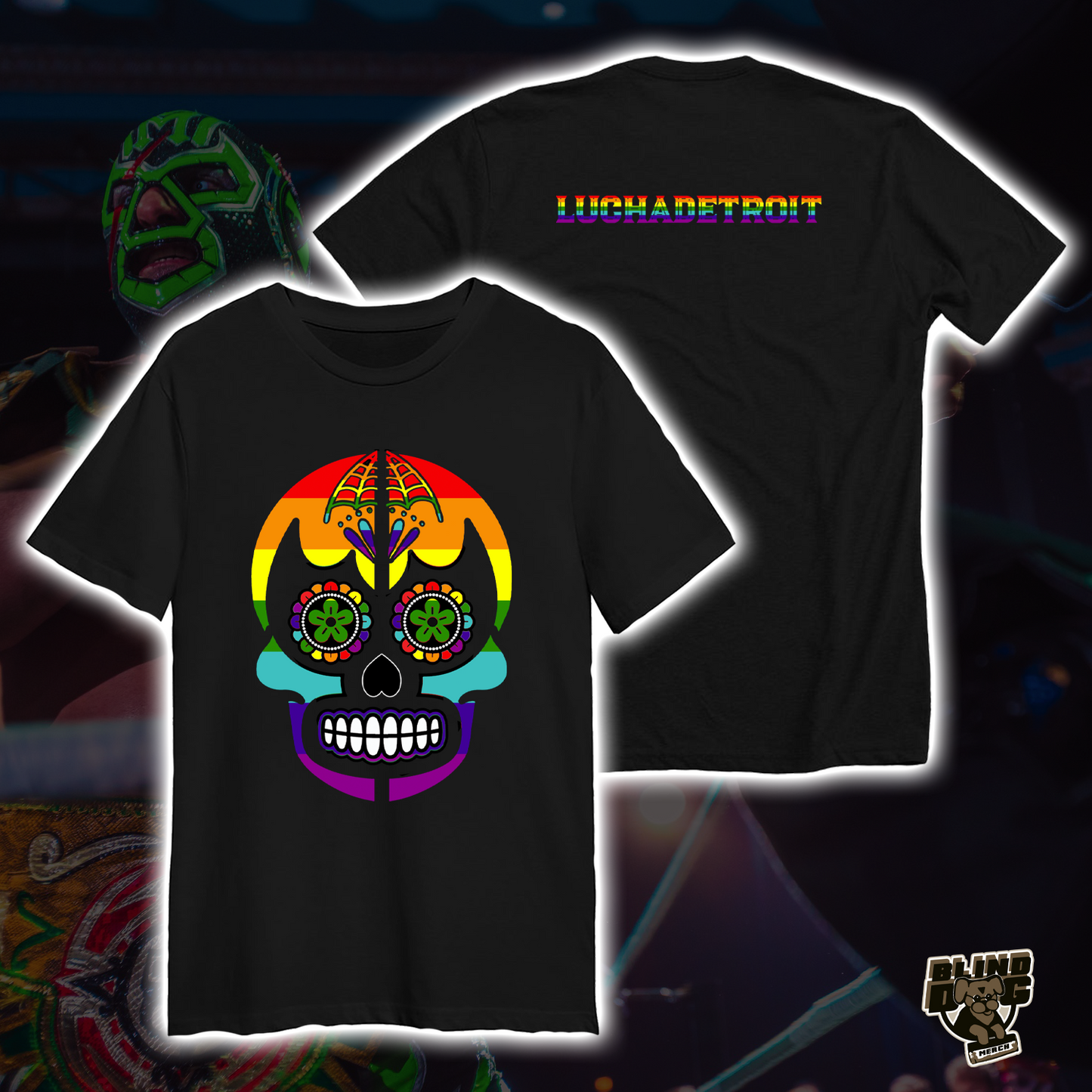 Lucha Detroit - Skull Pride (T-Shirt)