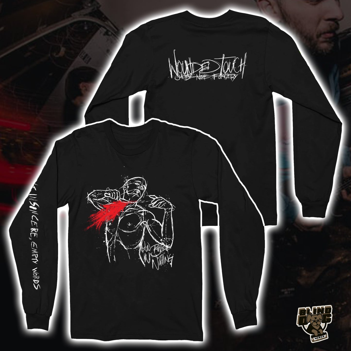 Wounded Touch - Suicide Note Forgery (Long Sleeve T-Shirt)